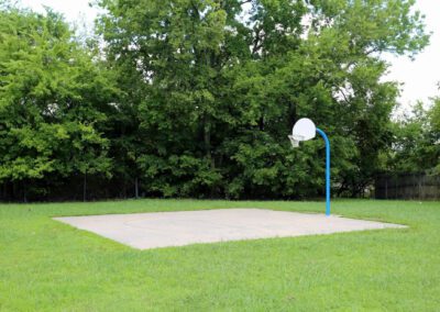 Outdoor basketball court at Hampton